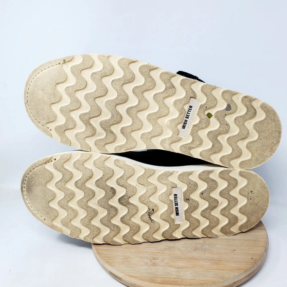 Irish Setter by Red Wing Ashby Boots Mens 14 D Black Wedge Safety Toe Moc Shoes - Picture 10 of 12